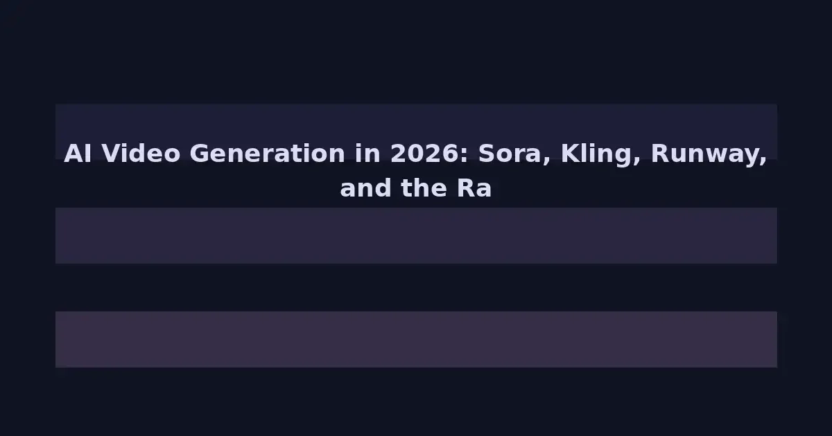 AI Video Generation in 2026: Sora, Kling, Runway, and the Race to Redefine Filmmaking