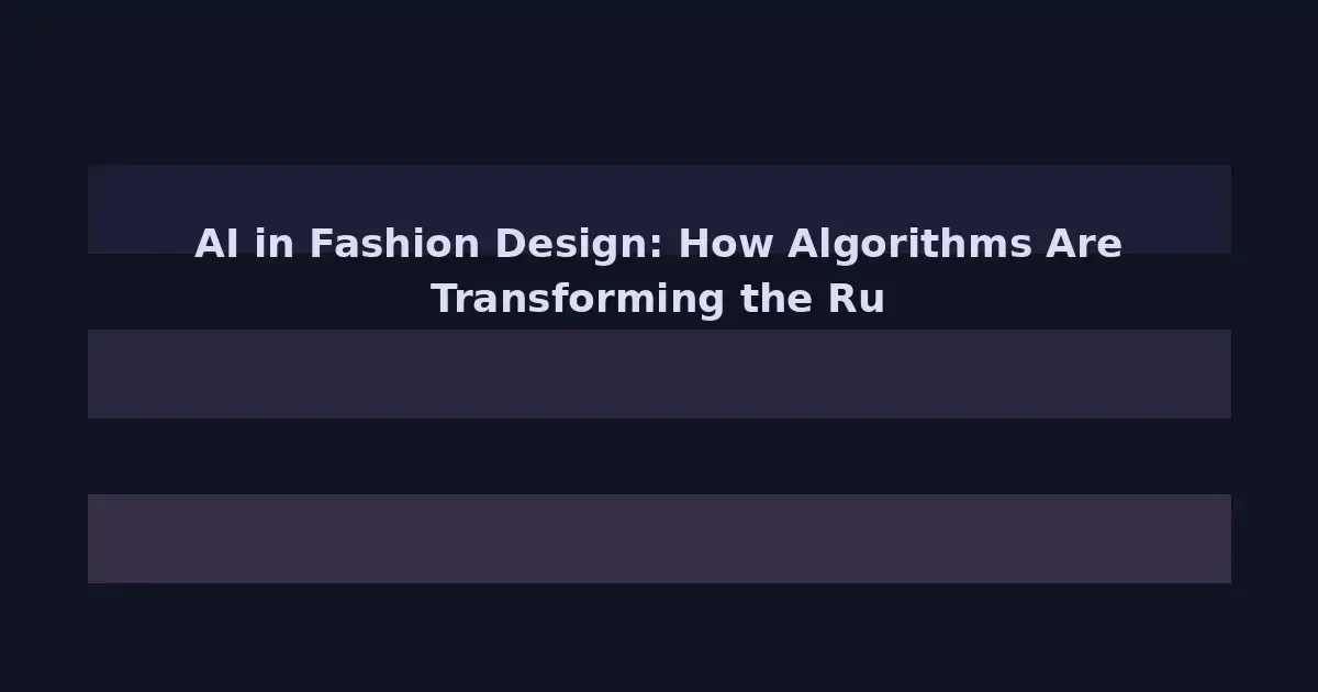 AI in Fashion Design: How Algorithms Are Transforming the Runway in 2026