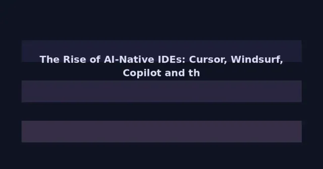 The Rise of AI-Native IDEs: Cursor, Windsurf, Copilot and the New Way We Code