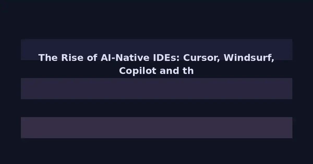 The Rise of AI-Native IDEs: Cursor, Windsurf, Copilot and the New Way We Code