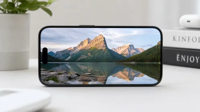 An iPhone displaying a photorealistic AI-generated image alongside a stylized cartoon version, representing the evolution of Apple's Image Playground