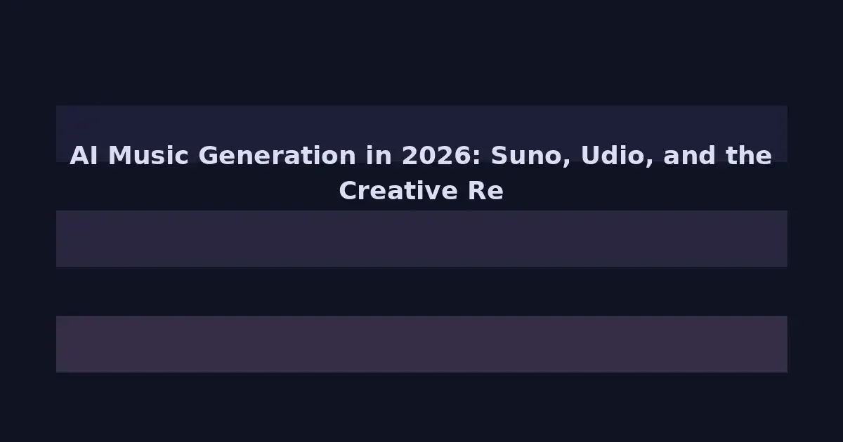 AI Music Generation in 2026: Suno, Udio, and the Creative Revolution That's Dividing the Industry