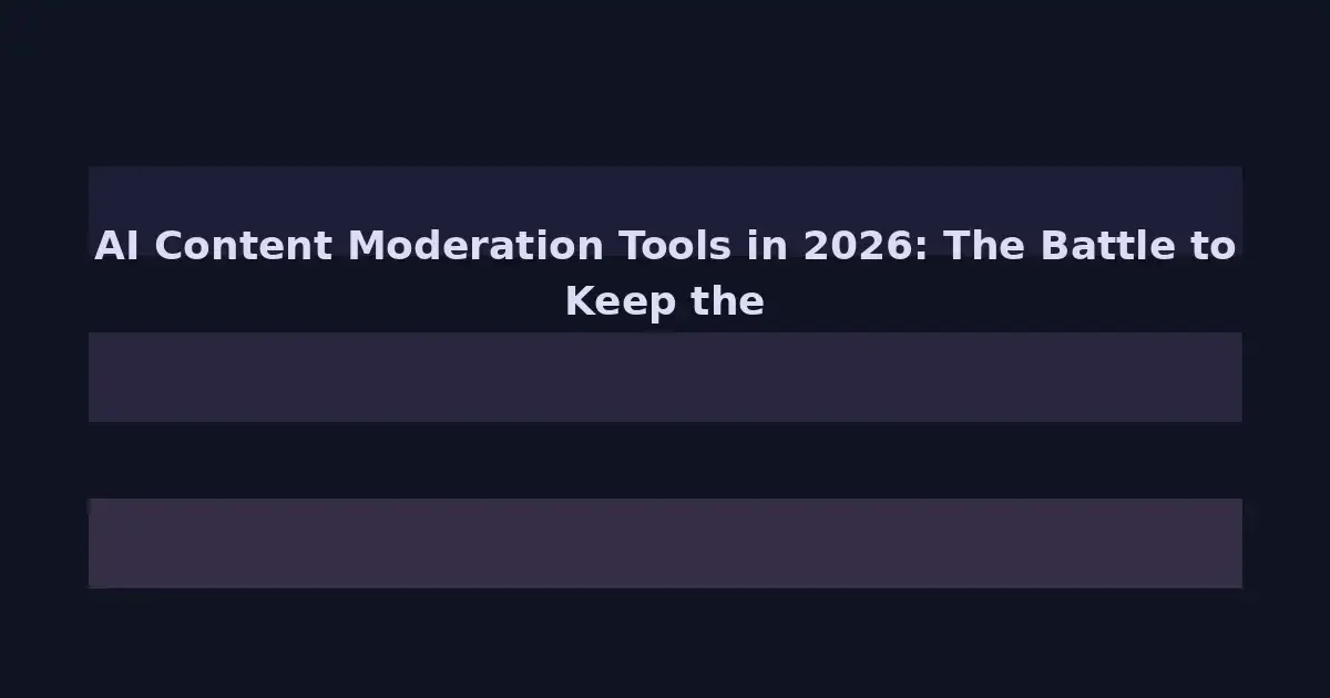 AI Content Moderation Tools in 2026: The Battle to Keep the Internet Safe at Scale