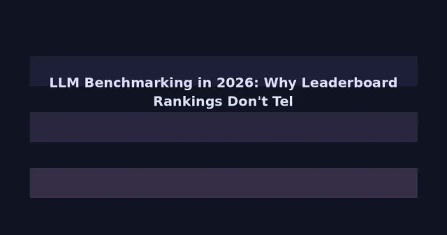 LLM Benchmarking in 2026: Why Leaderboard Rankings Don't Tell the Whole Story