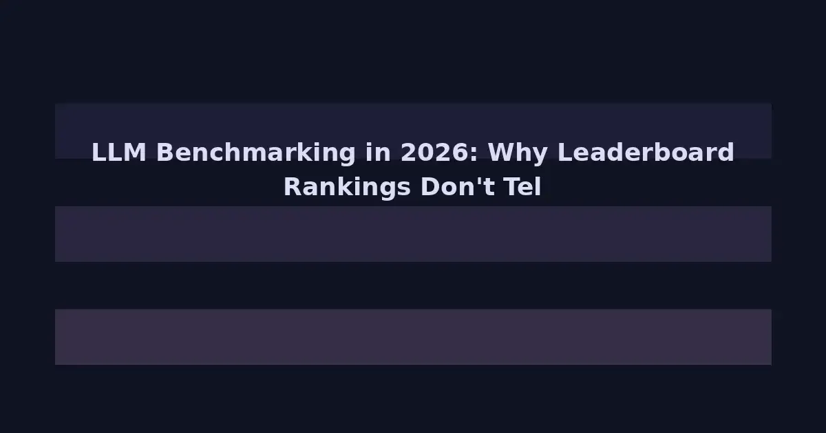 LLM Benchmarking in 2026: Why Leaderboard Rankings Don't Tell the Whole Story