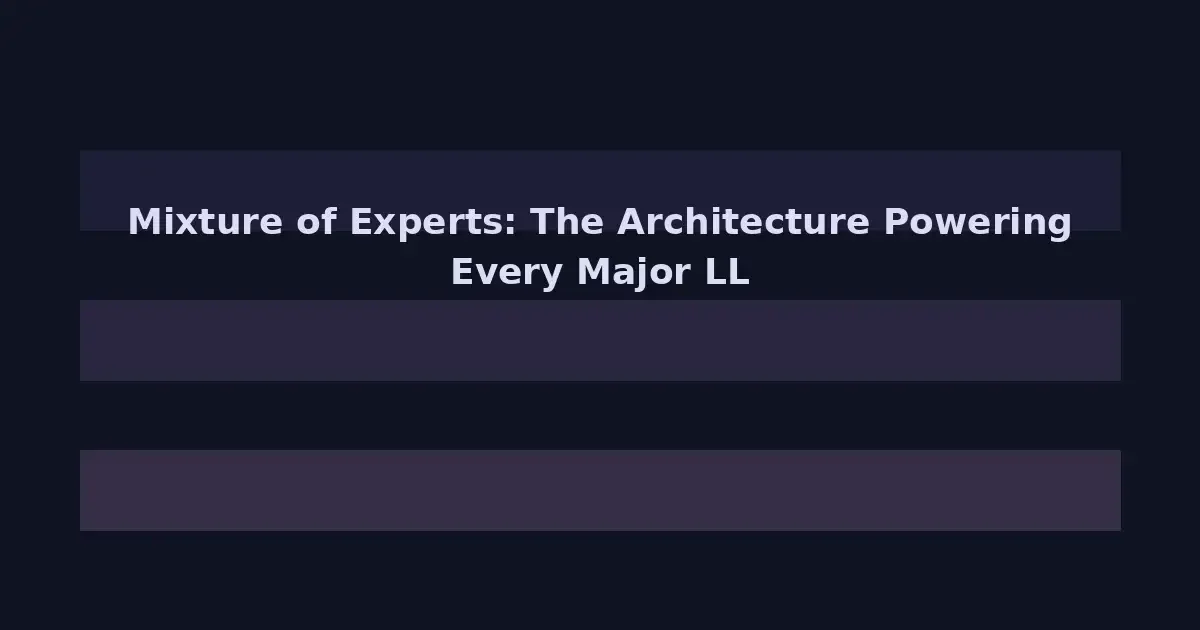 Mixture of Experts: The Architecture Powering Every Major LLM in 2026